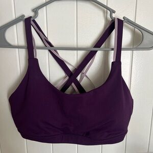 Fabletics Deep Plum Crisscross Sports Bra Size M No Tag See Pics Yoga Fitness